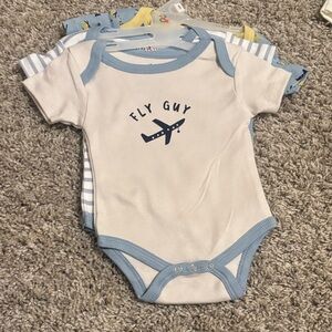 Carter's Blue and White 'Fly Guy' Bodysuit